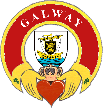 County Galway Ireland Mary Malone Online Gift Shop - Galway Coat Of Arms (354x371)