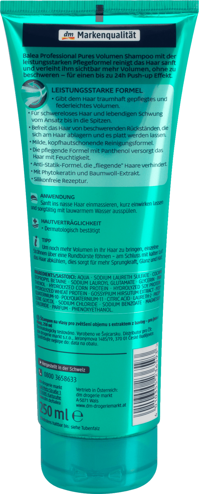 Balea Professional Pures Volumen Shampoo Dauerhaft - Cosmetics (695x1720)