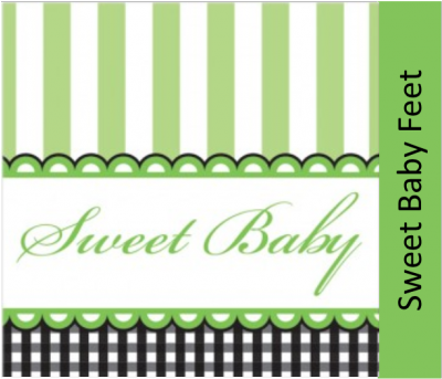 Sweet Baby Feet - 3 Ply Beverage Napkins Sweet Baby Feet Blue/case Of (980x342)