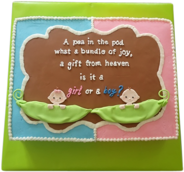 Gender Reveal Sheet Cake (500x424)