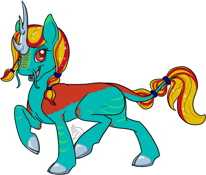 M Kirin Firecracker Seashell By Zenaquariapony - Cartoon (900x657)