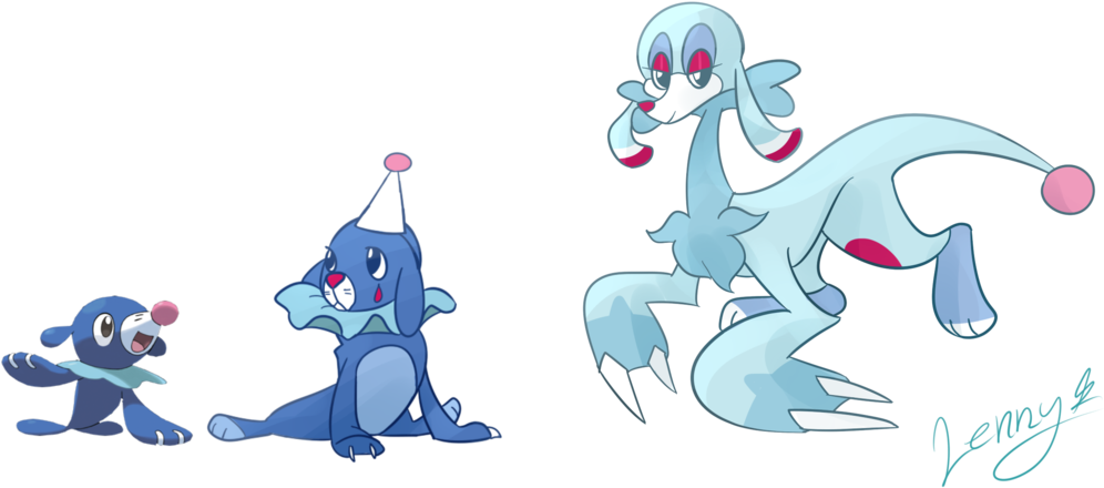 Popplio Evolutions By Cosmomoonkitty9001 - Pokémon Moon - Nintendo 3ds (1024x491)