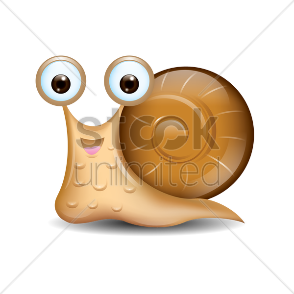 Smiling Snail Cartoon Stock Vector Art & More Images - Snail (600x600)