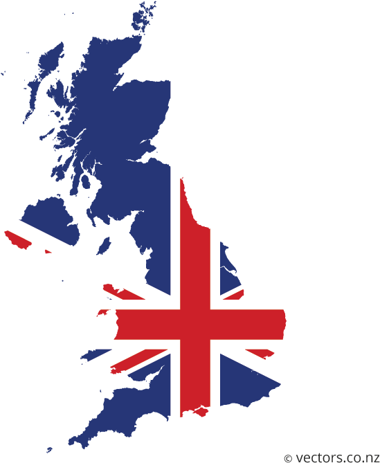 Flag Vector Map Of The United Kingdom - United Kingdom Flag Country (700x700)