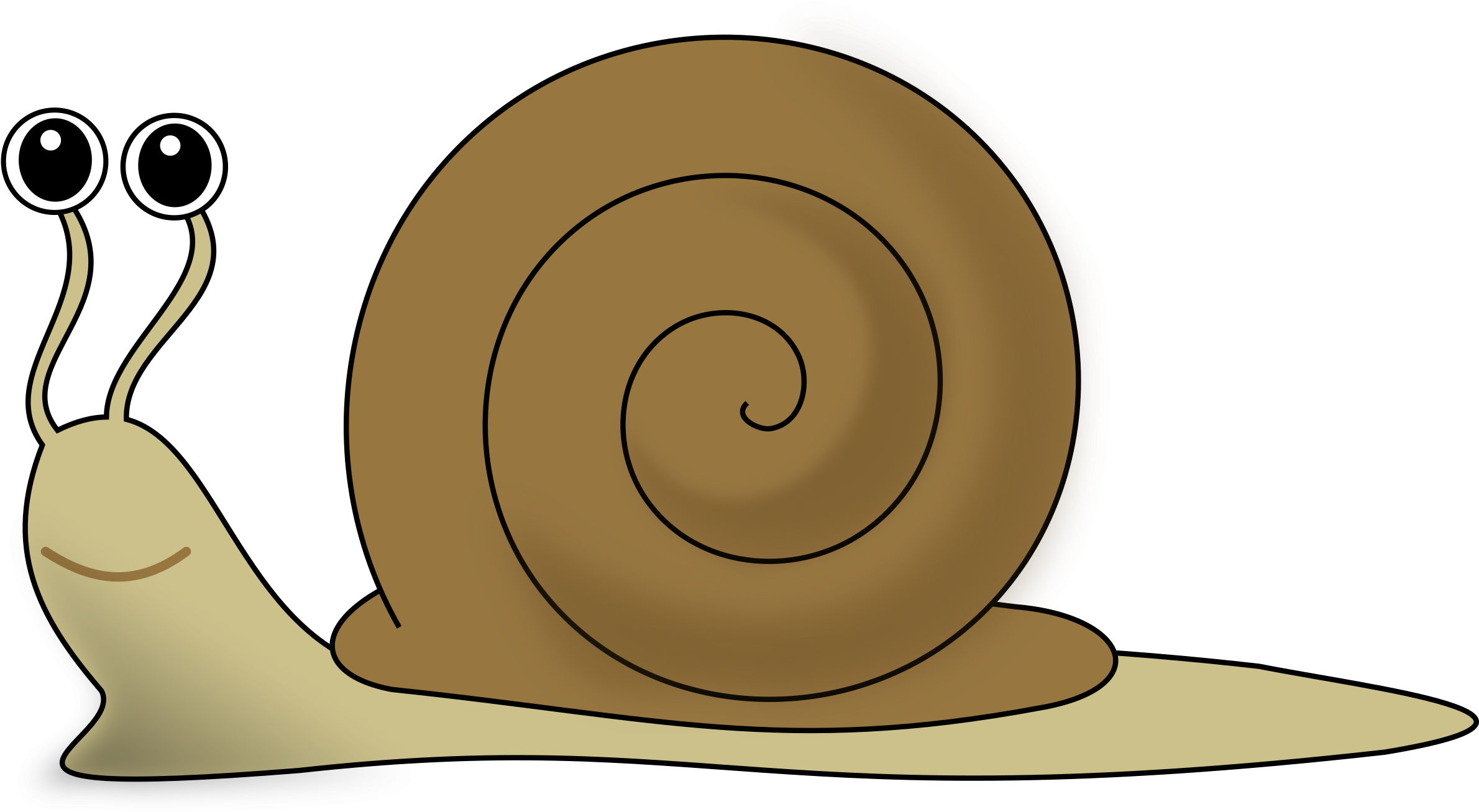 Clip Art Snail Clipart Snail Escargot - Clip Art (2400x1357)