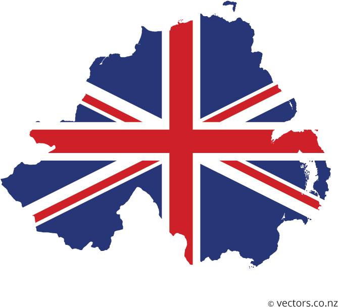 Uk Flag Vector Map Of Northern Ireland - Union Flag Northern Ireland (700x700)
