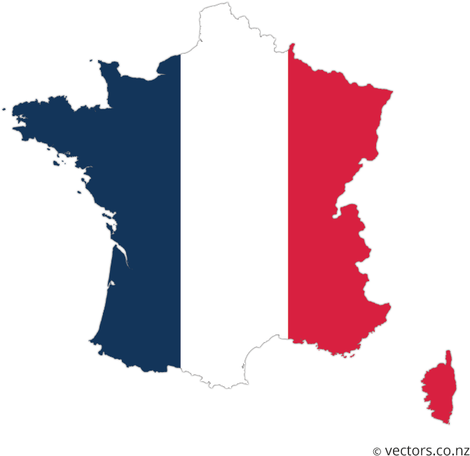 Flag Vector Map Of France Vectors - France (700x700)