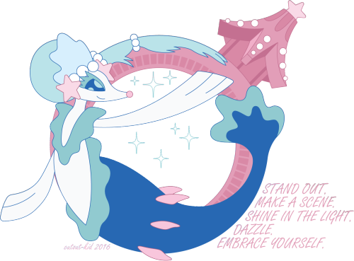 Popplio Final Evolution - Cartoon (500x369)