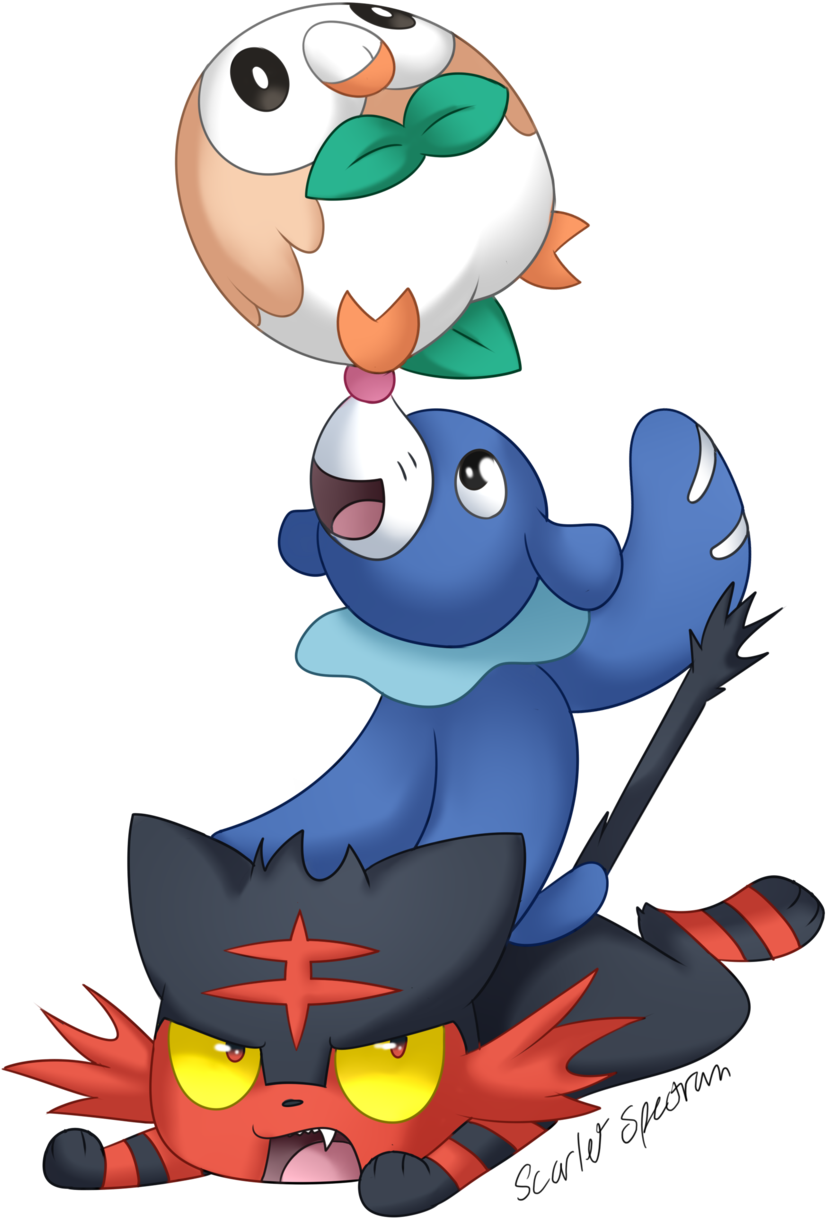Rowlet Popplio And Litten - Litten (1024x1389)