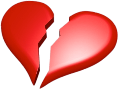 Broken Heart - 3d Broken Heart Png (447x335)