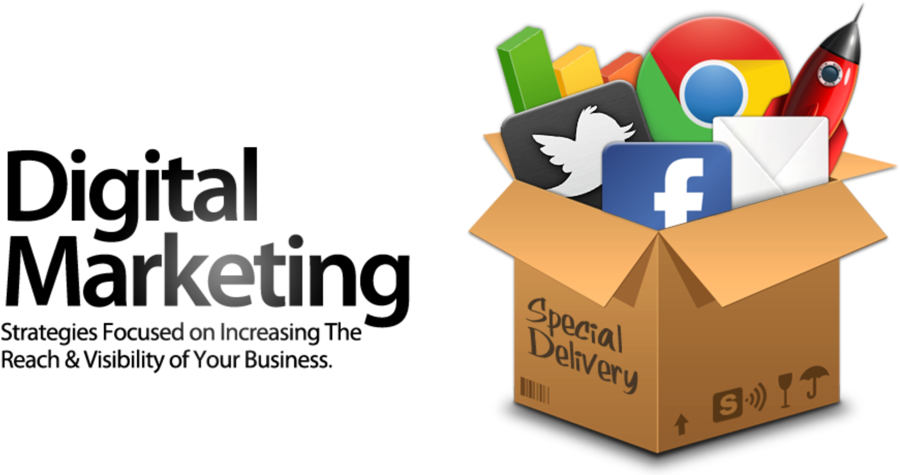 Image Of Moving Company Digital Marketing Strategy - Digital Marketing Logo Png (1920x940)