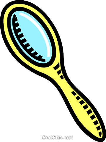 Hand Mirror Royalty Free Vector Clip Art Illustration - Espelho De Mão Vetor Png (359x480)