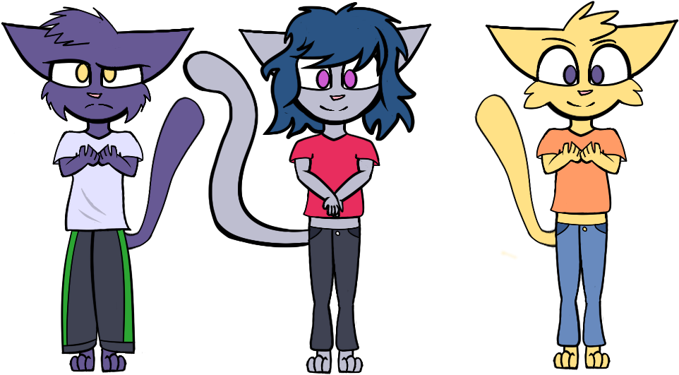 Jasper Olivia Milo By Ansrew - Cartoon (1000x600)