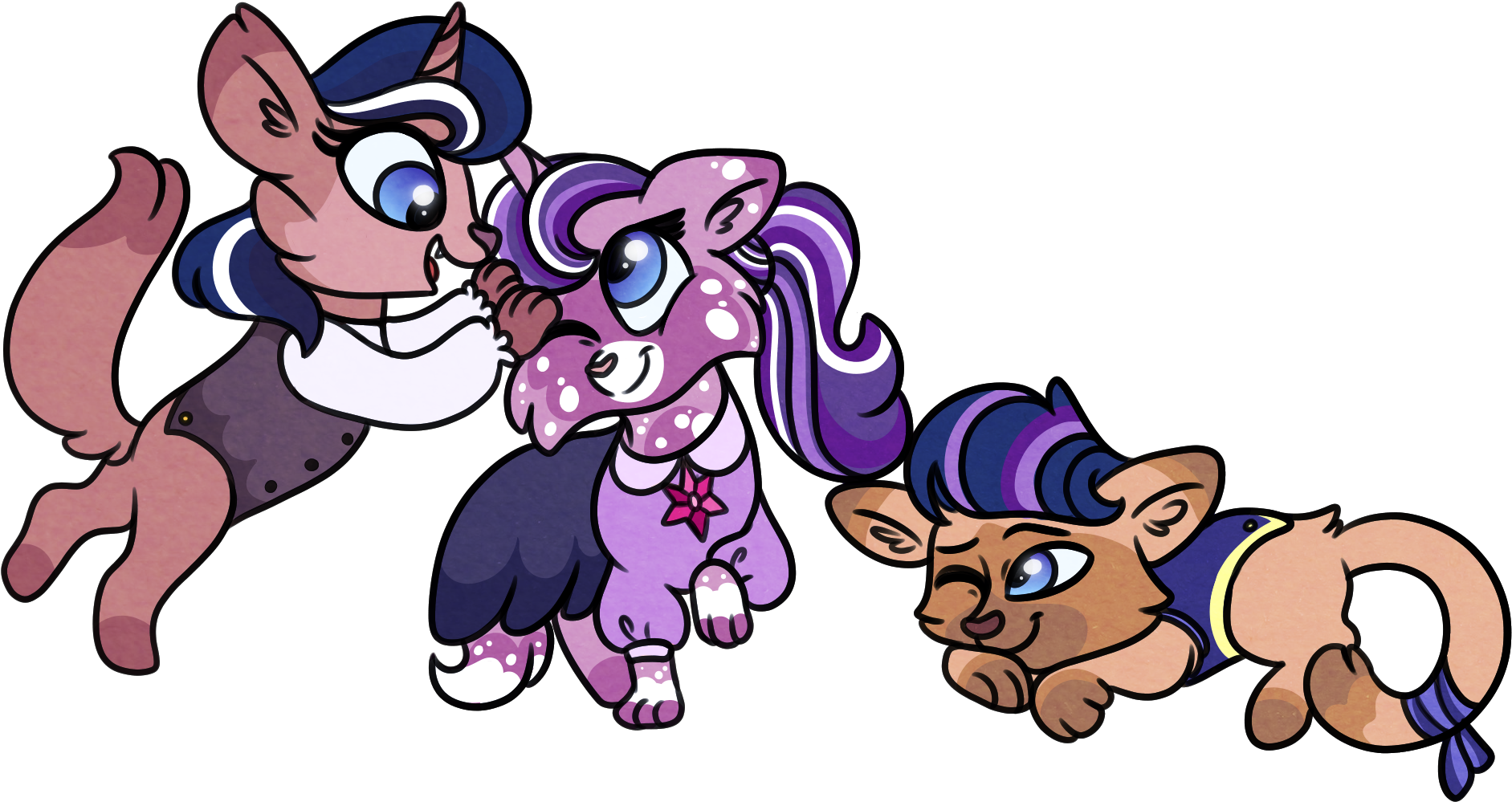 Carouselunique, Cat, Cat Pony, Kitten, Litter Ponies, - Mlp Capperlight (2000x1200)