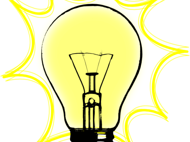Lamp Clipart Light Bulb - Light Bulb Silhouette (640x480)
