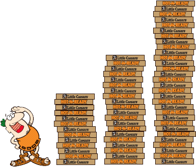 Pizza Box Png For Kids - Little Caesars Logos (411x361)