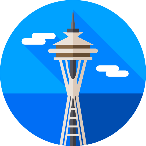 Space Needle Free Icon - Seattle Space Needle Icon (512x512)