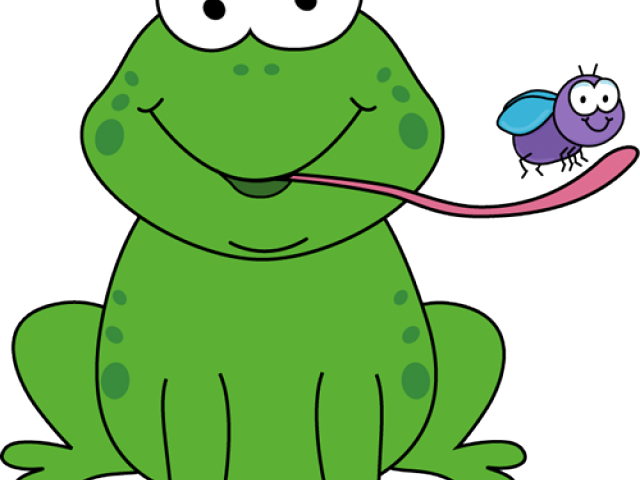 Frog Pictures For Kids - Cartoon Frog Eating Fly (640x480)
