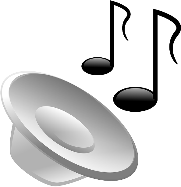 Music, Speaker, Etiquette, Notes, Gnome, Mime - Music Icon Gif Png (593x640)