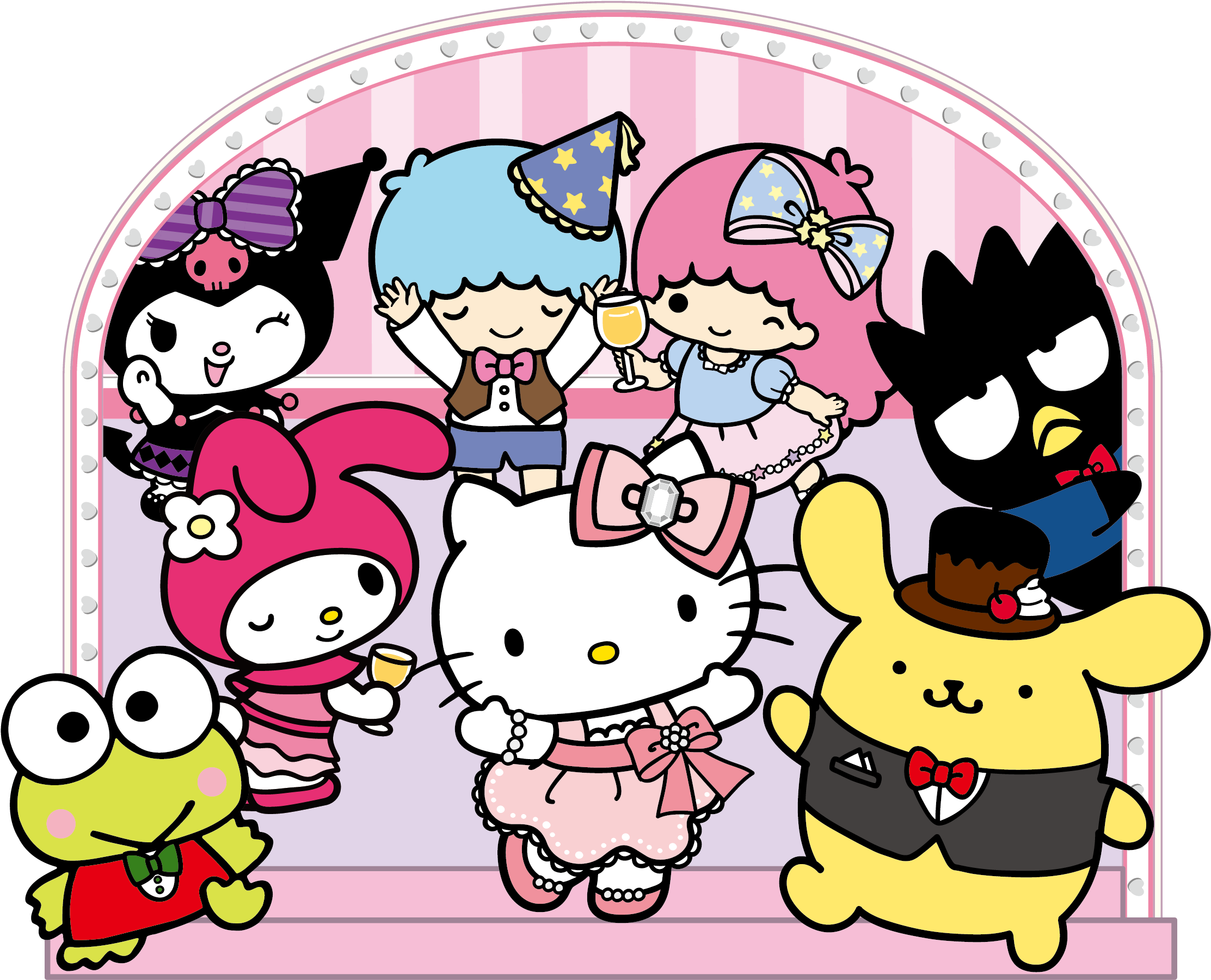 Sanrio characters. Санрио Китти. Персонажи Хелло Китти Куроми. Kuromi Санрио. Санрио персонажи Куроми.