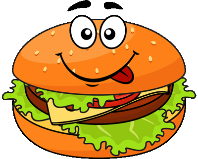 Burger 5 Icons Png Free And Downloads - Hamburger Cartoon (400x322)