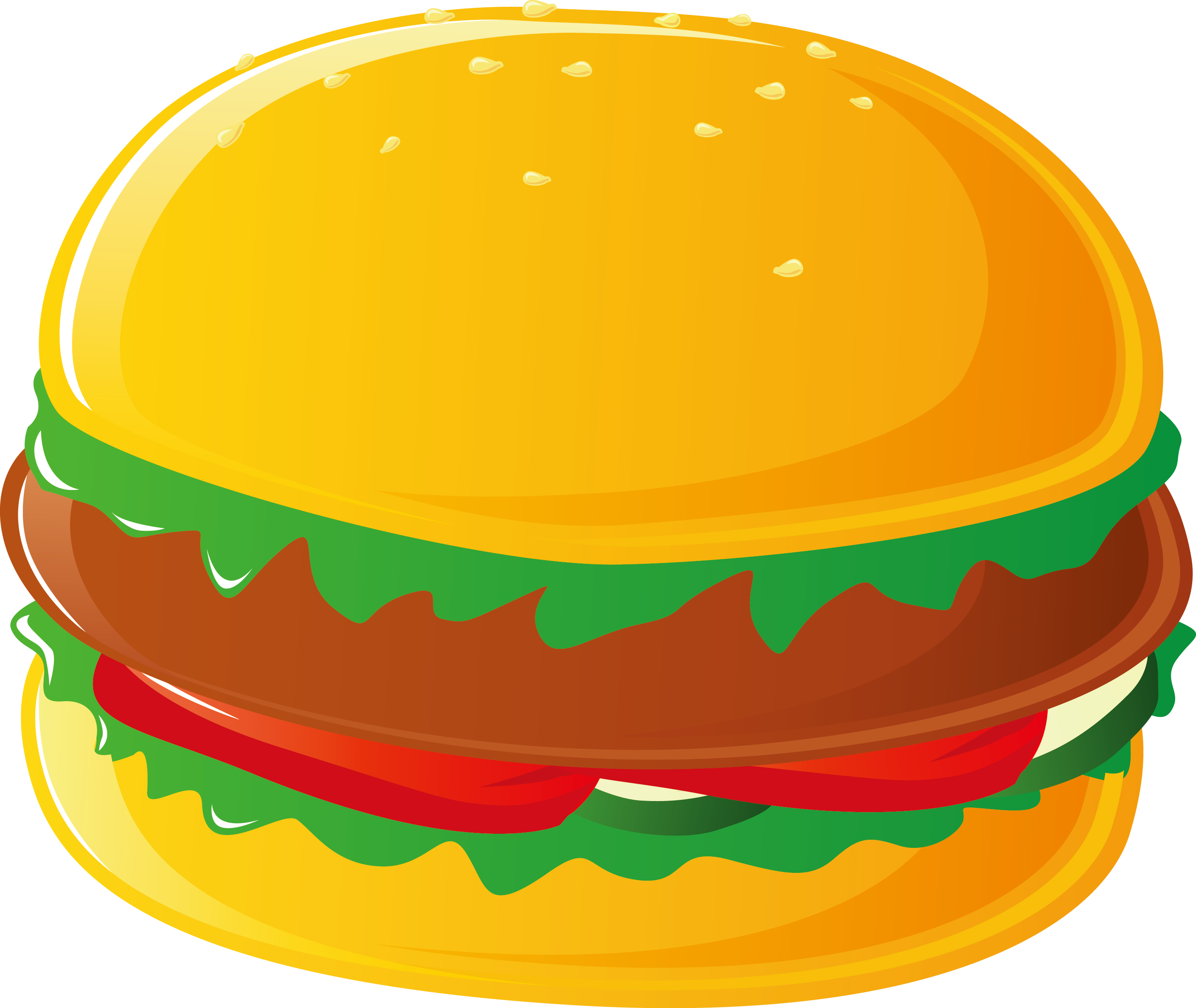 Hamburger Hot Dog Cheeseburger Pizza French Fries - Fast Food Vector Free (2813x2372)
