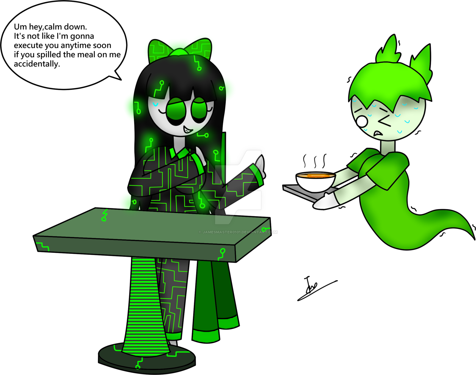 Empress Visits Regular Restaurant By Jamesmaster0101 - Cartoon (1600x1261)