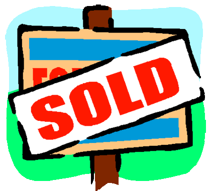Best House For Sale Clip Art - Sold Sign House Cartoon (400x372)