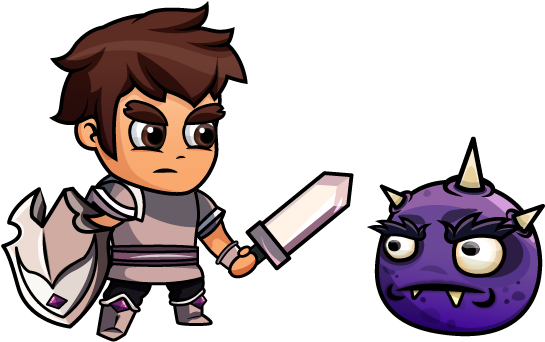 Knight And Platformer Assets - Cartoon (600x500)