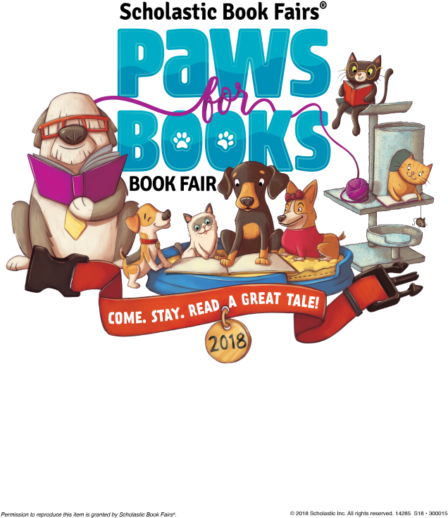 Dais Pto Scholastic Book Fair - Scholastic Paws For Books (695x900)