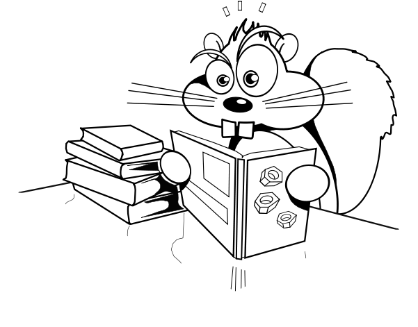 Squirreled Png Images - Animasi Gerak Kartun Membaca Buku (600x513)