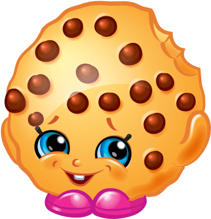 Shopkins Frosting & Icing Muffin Bakery Chocolate Chip - Shopkins Cookie Png (576x495)