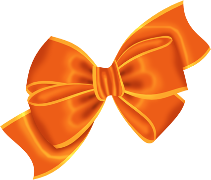 Rubans De Noël - Orange Gift Ribbon Png (426x364)