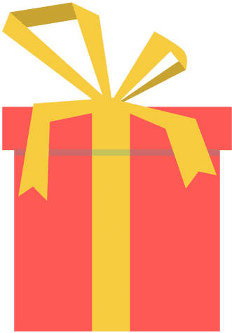 Pink Gift Box Yellow Bow Icon - Caixa De Presente Png (512x512)