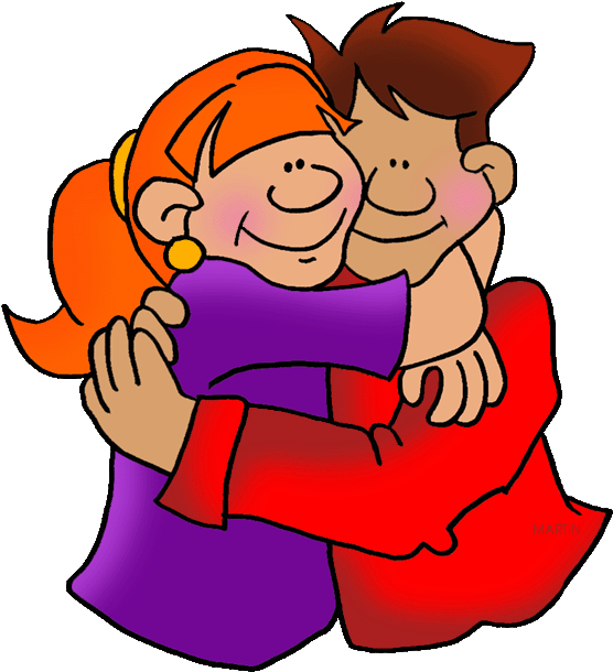 Hugging Clipart - Clipartfox - Phillip Martin Clipart Family (593x648)