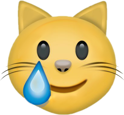 Gato Gato Hailgrasa Hailsdlg Criiss Whatsapp Love Emoji - Sad Cat Emoji Png (412x384)