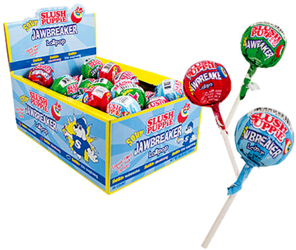Slush Puppie Sour Jawbreaker Lollipop - Kokos Slush Puppy Jawbreaker Sour Lollipops 40 Count (480x480)