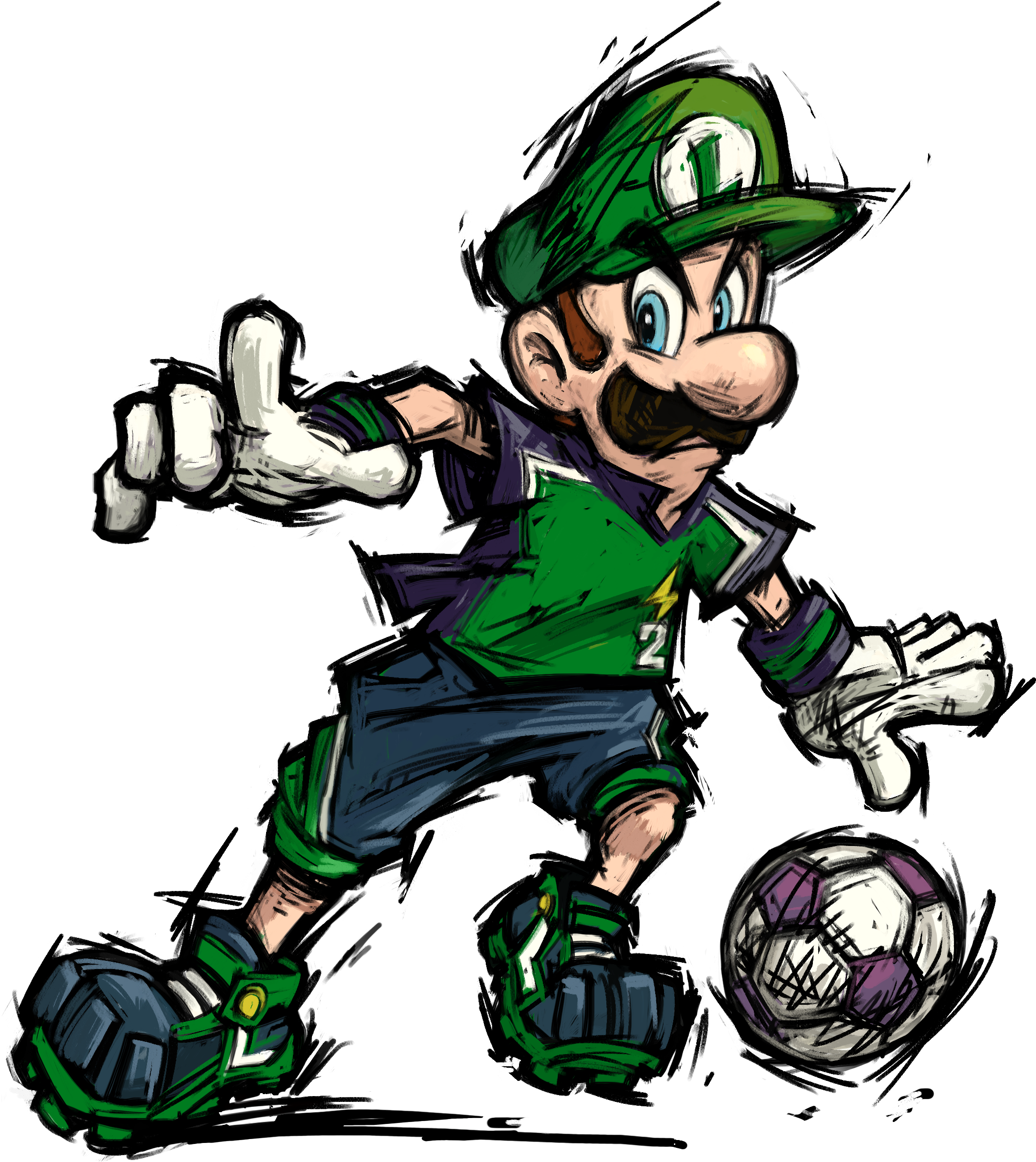 Mario Strikers Charged - Super Mario Strikers Characters (2122x2379)