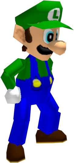 Download Zip Archive - Super Mario 64 Luigi Png (750x650)