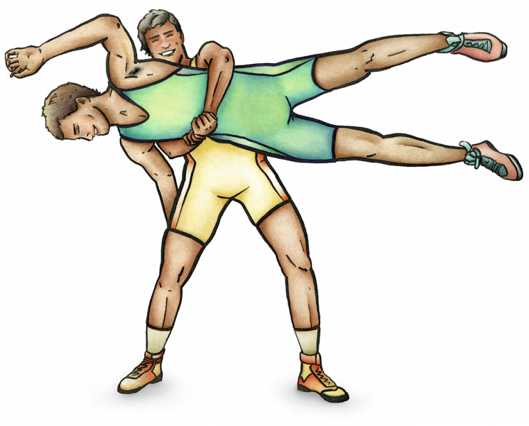 The Wrestling Coloring Book - Professional Wrestling (745x600)