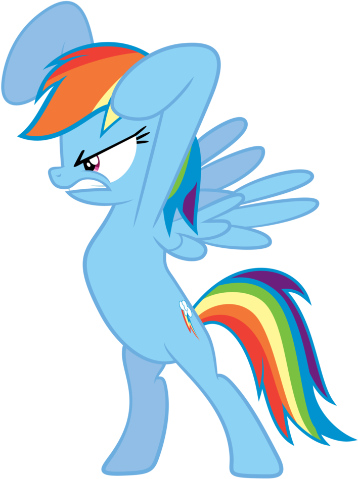 Rainbow Dash Battle Stance By Delectablecoffee - Rainbow Dash Angry Png (780x1024)