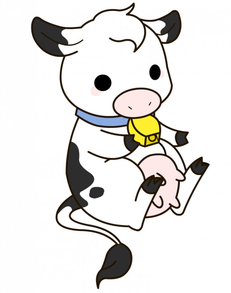 Baby Cow Drawing (768x975)