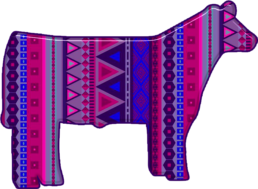 Trial Dhc Die Cut Livestock Show Heifer Decal - Livestock Show (900x900)