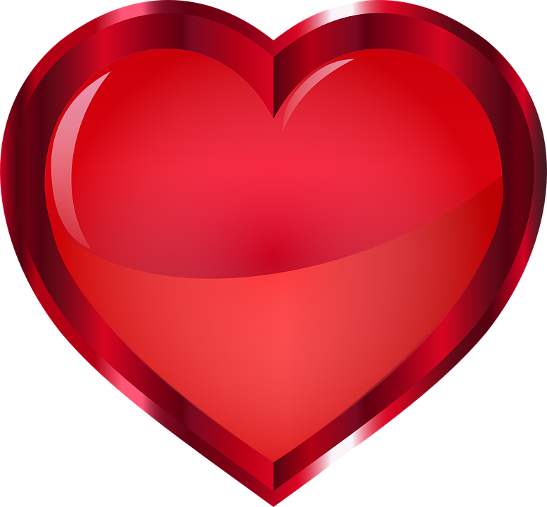 Vermillion, Red, Crimson, Heart, Love, Romance, Passion - รูป หัวใจ สี แดง (778x720)