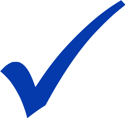 Royal Azure Blue Check Mark 3 Icon - Dark Blue Check Mark (512x512)