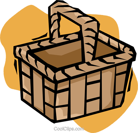 Picnic Basket Royalty Free Vector Clip Art Illustration - Picnic Basket Clip Art (480x462)