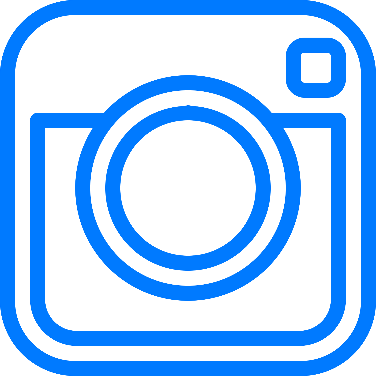 Instagramm Clipart Blue - Instagram Coloring Pages (1600x1600)
