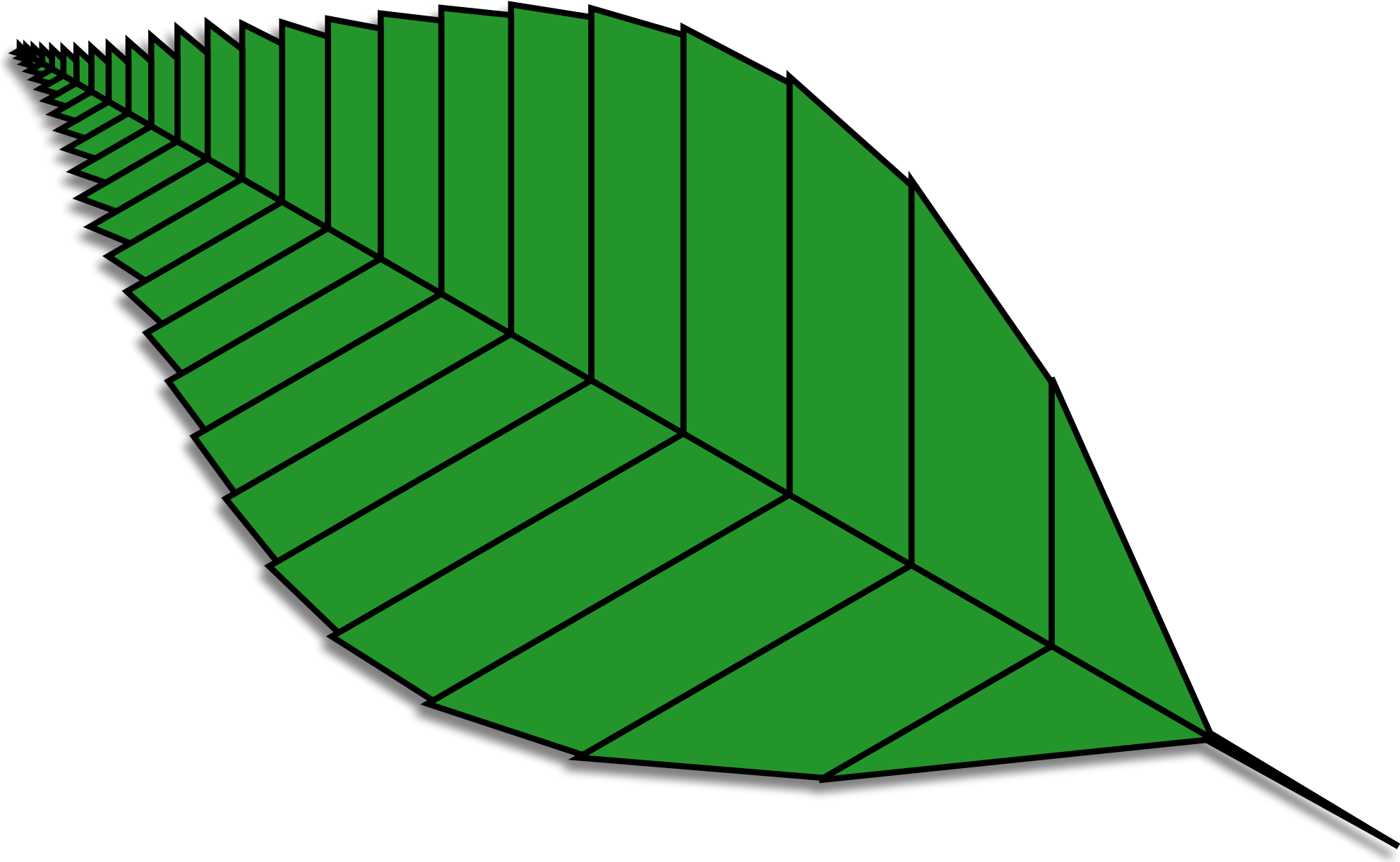 Open - Rose Leaf Clipart (2000x1236)