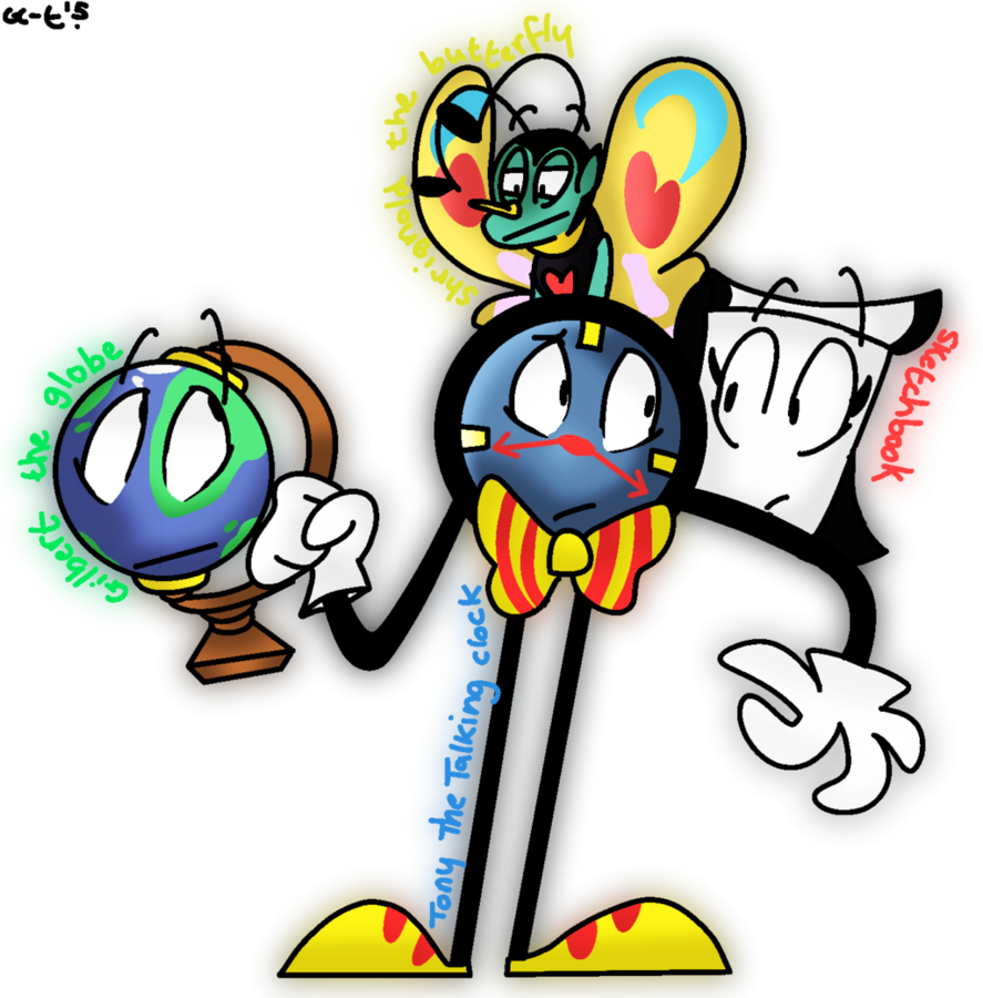 Objects And A Butterfly By Dizzee-toaster - Dhmis Butterfly (887x900)