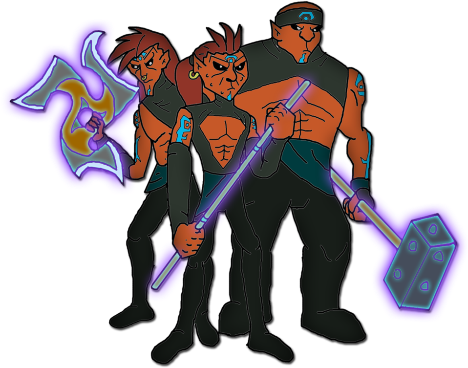 The New Dark Chi Warriors By Moheart7 - Jackie Chan Adventures Shadowkhan Types (980x816)